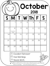 https://www.teacherspayteachers.com/Product/Behavior-Calendars-2018-2019-3932092