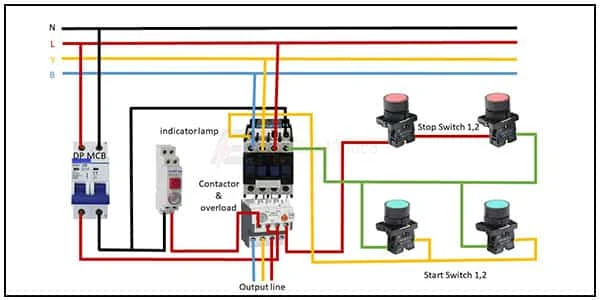 Start Button and Stop Button Wiring