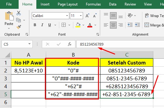 4 Cara Menulis Nomor HP di Excel Ada 0 dan +62 Awalnya