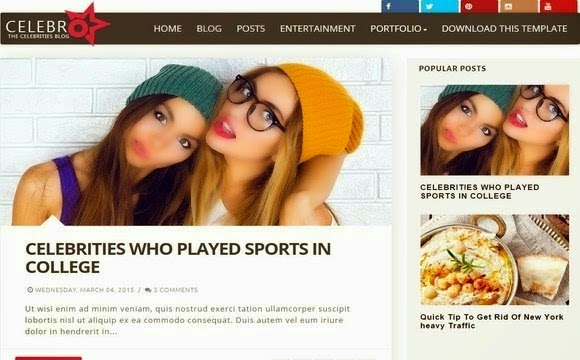 Celebro Responsive Magazine Blogger Template