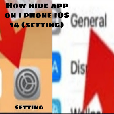 How hide app on i phone iOS 14 (setting)