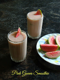 Pink guava smoothie, smoothie with guava