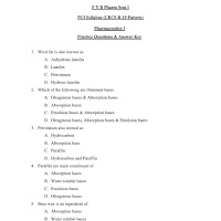 Pharmaceutics I Practice Questions & Answer KeyPDF | PPT