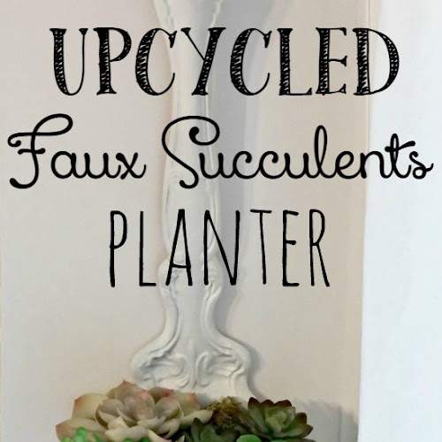 Thrift Shop Flip - Upcycled Faux Succulents Planter