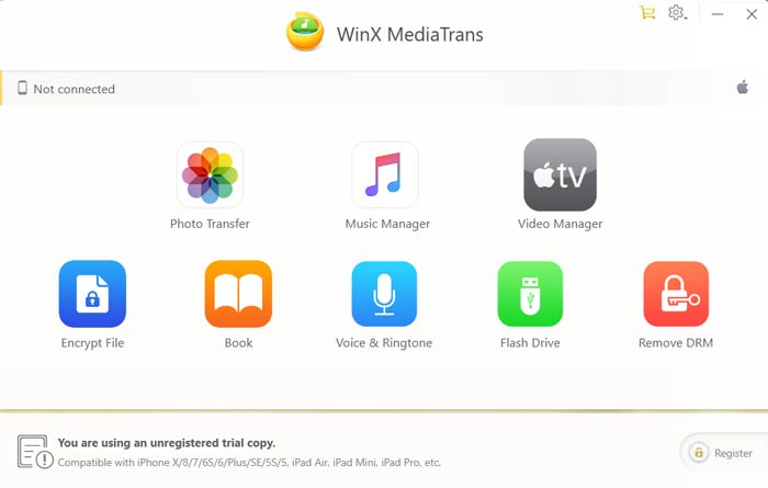 WinX MediaTrans - Best iTunes alternative to backup iPhone