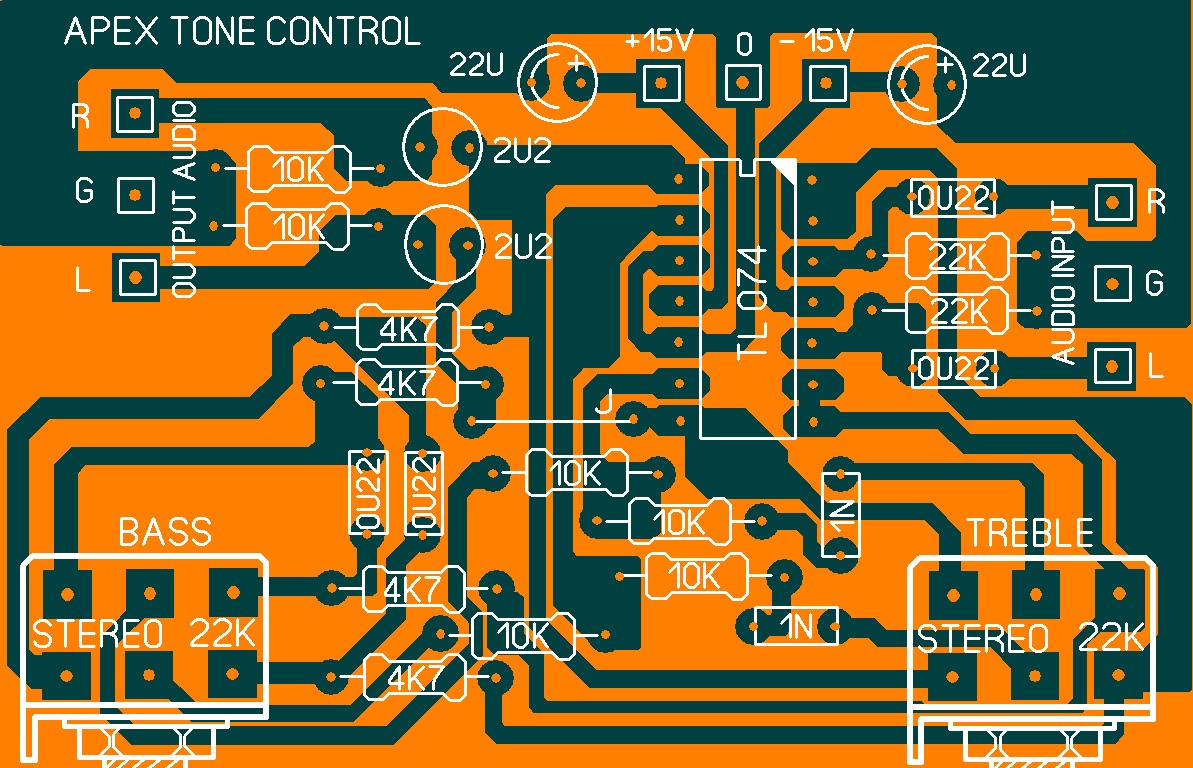 Aksesoris 16 Skema Layout Pcb  Tone  Control  Simple Dan Minimalis