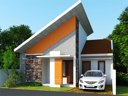   Desain+Rumah+Minimalis+Sederhana+dengan+Atap+Rumah+Miring+Satu+Sisi 