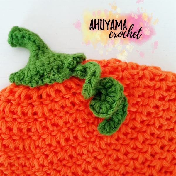 GORRO DE CALABAZA A CROCHET