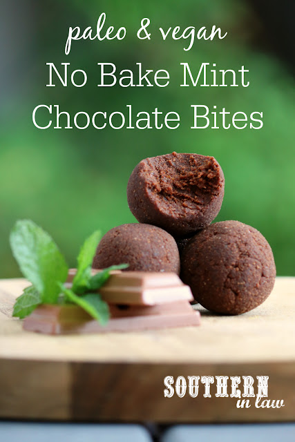 Healthy No Bake Mint Chocolate Bites Recipe - low fat, gluten free, vegan, paleo, clean eating recipe, sugar free