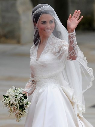 Duchess Kate Middleton a Vision in Ivory and Lace