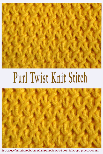 Purl Twist Knit Stitch Pattern Knitting Tutorial