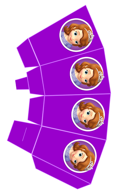 Sofia the First Free Printable Pop Corn Box.