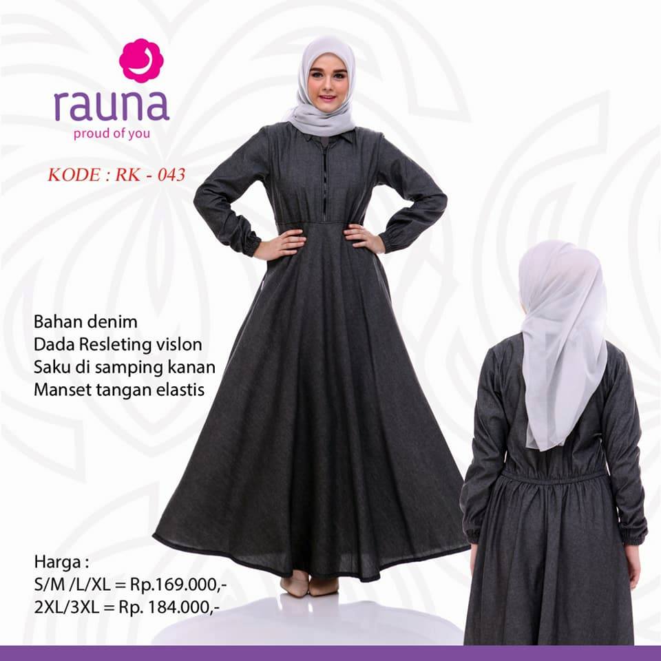 KOLEKSI GAMIS MUSLIMAH TERBARU RAUNA  RK 42 43