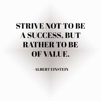 Inspirational albert Einstein Lines for success - strive not be a successful but rather become of value