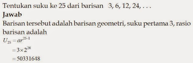 Rumus dan Contoh Soal Barisan Geometri