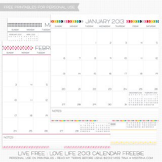 free calendar printable