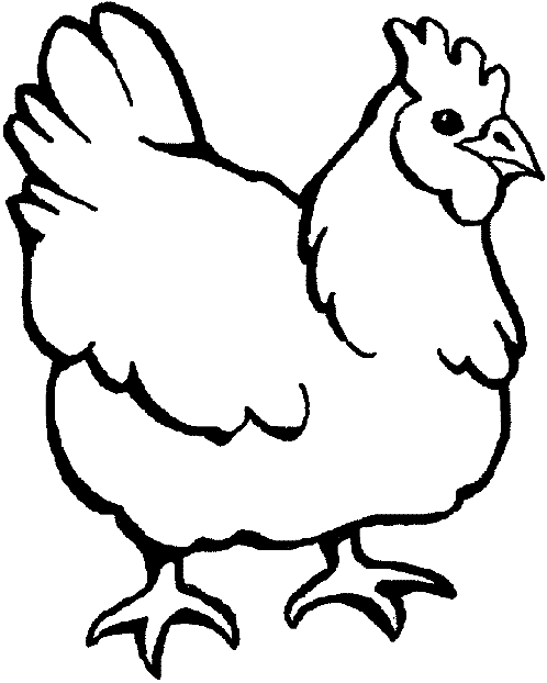 Animals Hen Coloring Pages : Chickens For Food title=