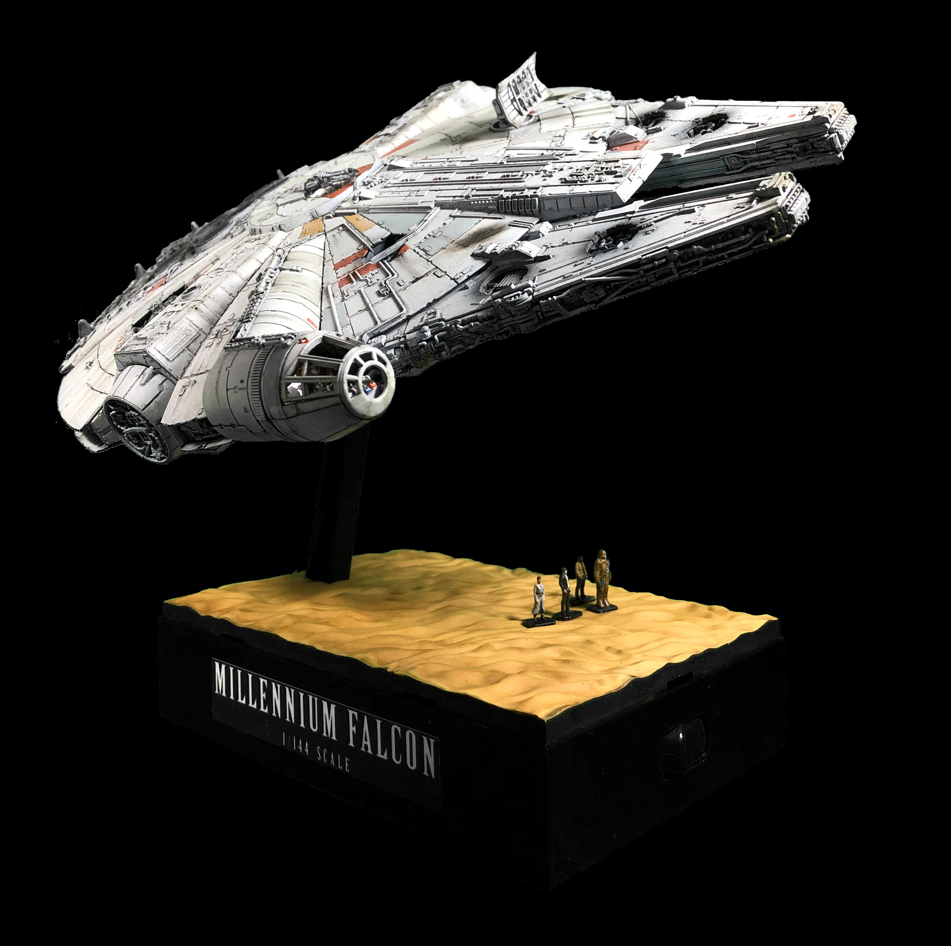 Completed Bandai 1/144 Millennium Falcon 1/144 Star Wars The Force Awakens