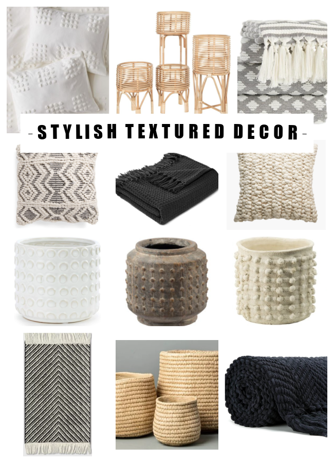 Stylish textured decor