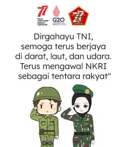 kata kata ucapan hut tni 2022 ke 77