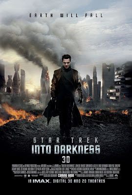 Star Trek Into Darkness Theatrical One Sheet Movie Poster - Benedict Cumberbatch as John Harrison, Zoe Saldana as Uhura, Chris Pine as Kirk & Zachary Quinto as Spock
