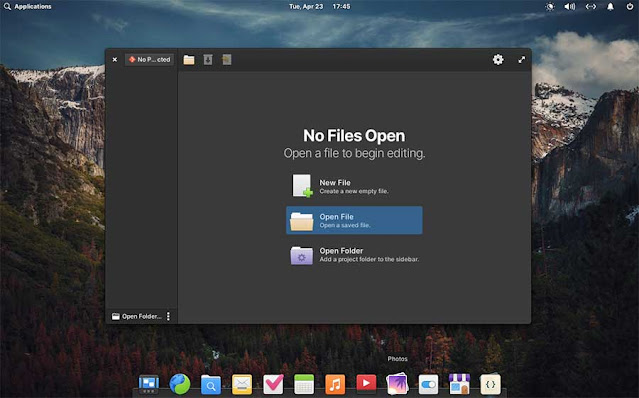 elementary OS, Code - a text-based code editor