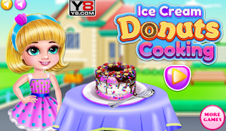 Game làm bánh kem - Ice Cream Donuts Cooking