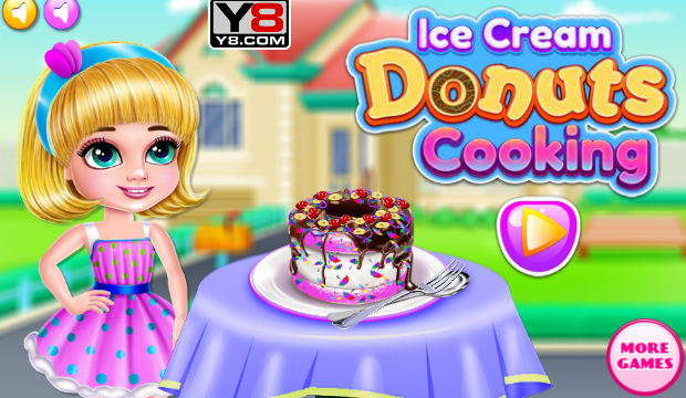 Game làm bánh kem - Ice Cream Donuts Cooking