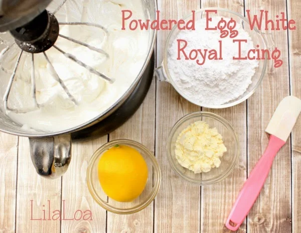 Royal icing recipe for decorated sugar cookies that uses dried egg whites.