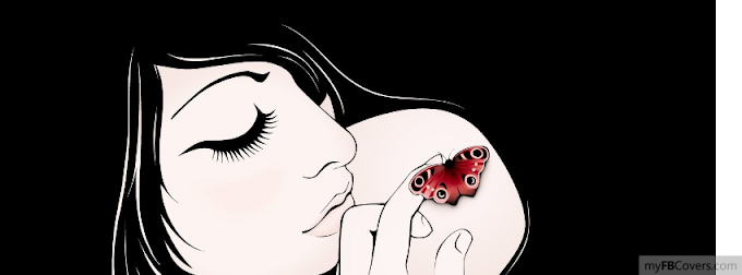 Butterfly Girl facebook cover