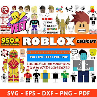 Roblox mega big bundle svg png clipart vector Invitation Birthday Cake Topper Cricut file
