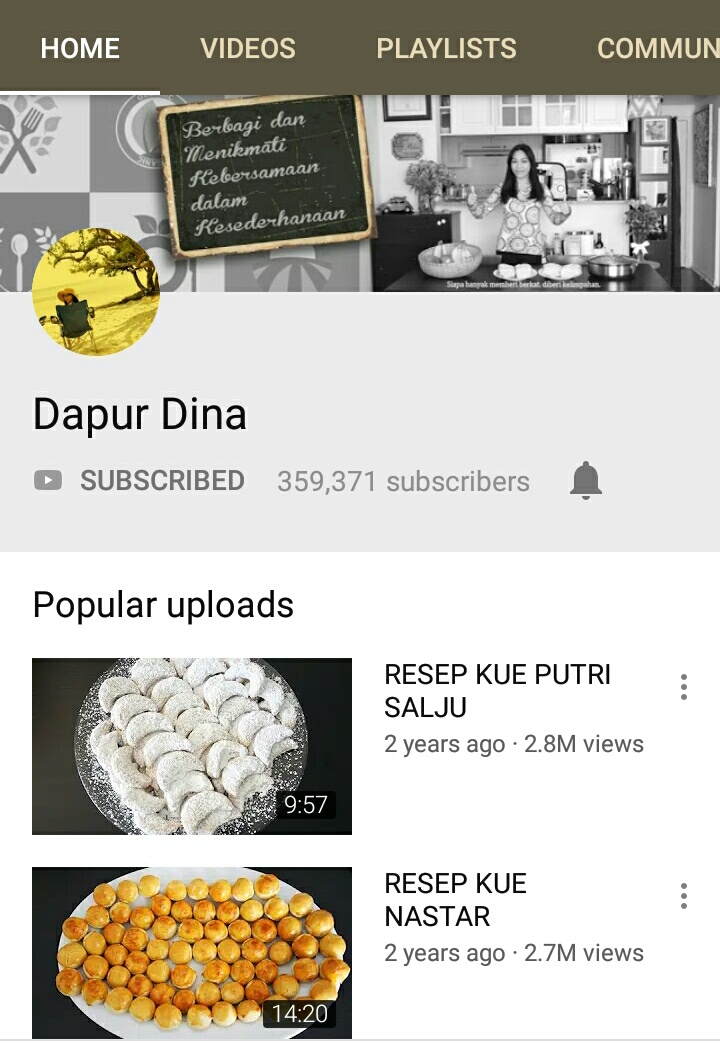 dapur dina youtube