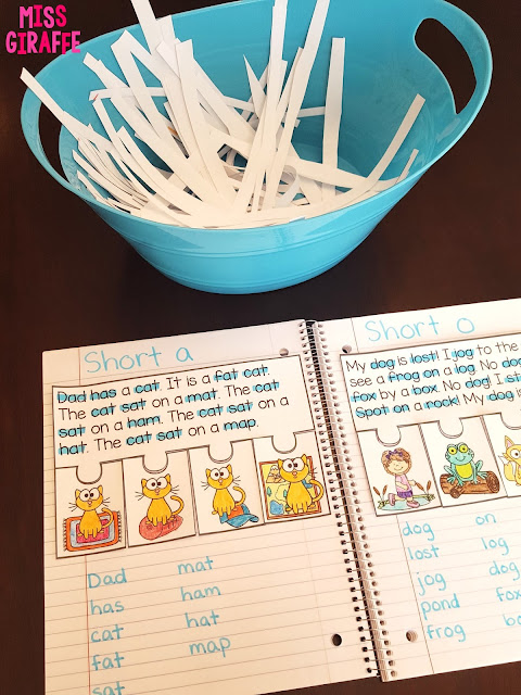 Trash bowl for each table to collect scraps when cutting and pasting and a ton of other interactive notebook tips