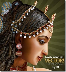 lovely-indian-girl-vector-by-bt