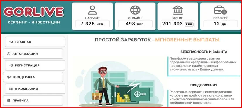 Мошеннический сайт gorlive.biz – Отзывы, развод, платит или лохотрон? Мошенники Gorlive