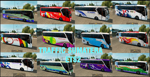 ets2 bus sumatra traffic