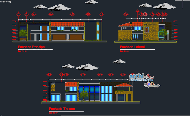 Residence Puebla Mexico in AutoCAD 