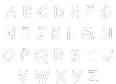 alphabet letters coloring page