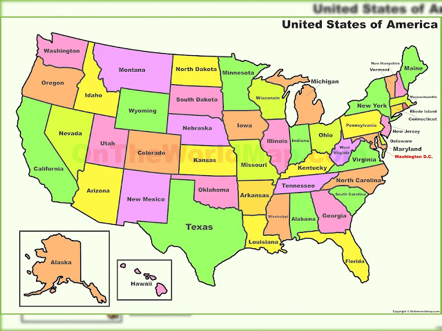 Us Map With States Labeled