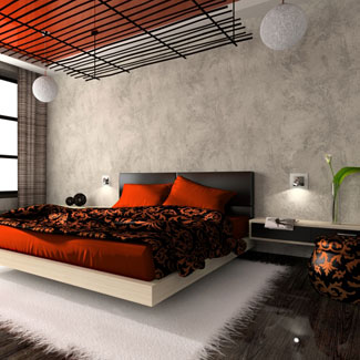  modern  house Images of modern  orange  bedroom  decoration ideas 