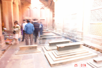 Grave stones of members of the Saint's family