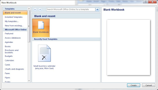 Microsoft Office New Workbook