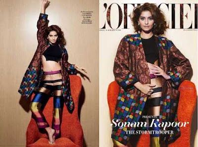 Sonam Kapoor, L'officiel magazine, sonam kapoor on lofficiel magazine cover, L'officiel magazine june edition