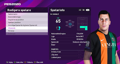 PES 2020 Faces Nicolò Casale by Random Facemaker