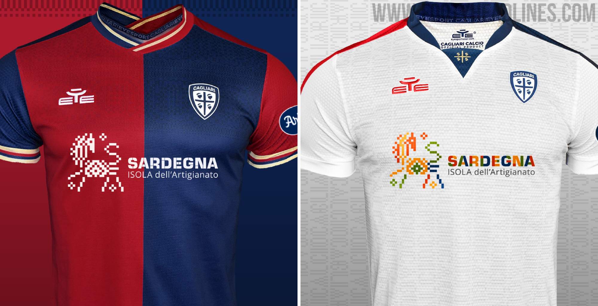 Novas camisas do Cagliari Calcio 2022-2023 Eye Sport » MDF