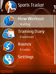 Sports Tracker для Nokia S60 3.0 device