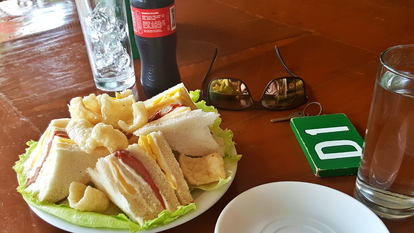 clubhouse sandwich at Isla Jardin Del Mar Resort in Glan, Sarangani