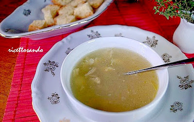 Vellutata di pollo e brodo di pollo ricetta minestre