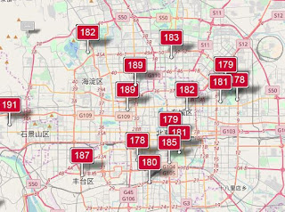 Luftqualität Peking, 18.02.2018