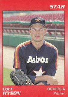 Cole Hyson 1990 Osceola Astros card